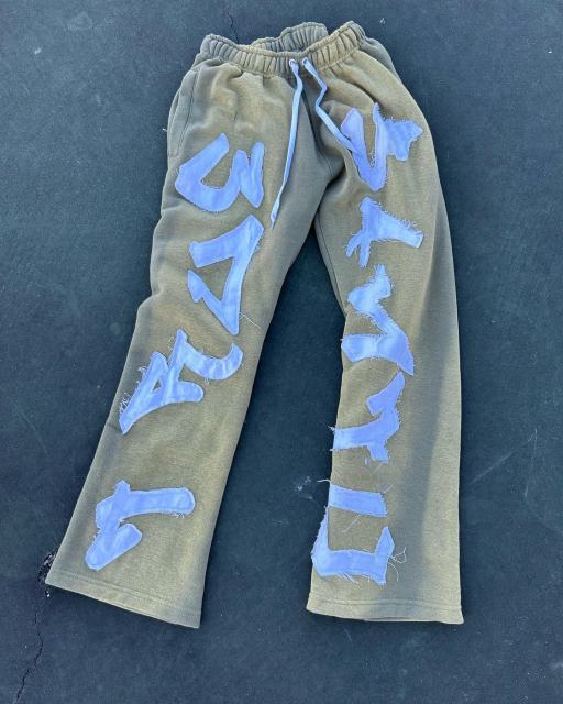 OEM Manufacturer Custom Embroidered Flared Jogger Sweatpants Elastic Waistband Loose Stacked Distressed Flared Sweatpants,Shuliqi Apparel - Men's Clothing Wholesale Manufacturer,OEM Manufacturer Custom Embroidered Flared Jogger Sweatpants Elastic Waistband Loose Stacked Distressed Flared Sweatpants | Wholesale Men's Apparel | OEM | Shuliqi