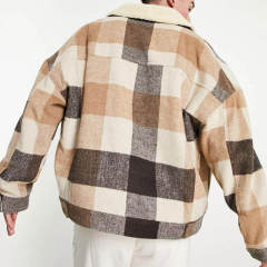 Fleece Sherpa Casual Check Textured Long Sleeve Jacket Oversized Jacket Print Winter Flannel Jackets,Shuliqi Apparel - Men's Clothing Wholesale Manufacturer,Fleece Sherpa Casual Check Textured Long Sleeve Jacket Oversized Jacket Print Winter Flannel Jackets | Wholesale Men's Apparel | OEM | Shuliqi