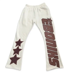 Custom Logo Wholesale 100% Cotton Fleece Joggers Sweatpants 3d Puff Print French Terry Stacked Flare Sweat Pants Men,Shuliqi Apparel - Men's Clothing Wholesale Manufacturer,Custom Logo Wholesale 100% Cotton Fleece Joggers Sweatpants 3d Puff Print French Terry Stacked Flare Sweat Pants Men | Wholesale Men's Apparel | OEM | Shuliqi