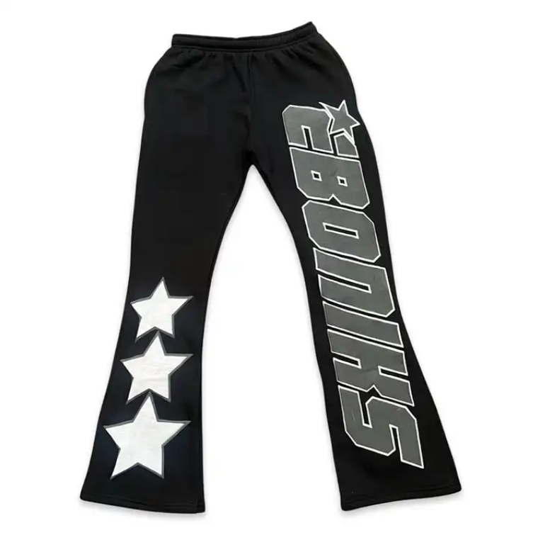 Custom Logo Wholesale 100% Cotton Fleece Joggers Sweatpants 3d Puff Print French Terry Stacked Flare Sweat Pants Men,Shuliqi Apparel - Men's Clothing Wholesale Manufacturer,Custom Logo Wholesale 100% Cotton Fleece Joggers Sweatpants 3d Puff Print French Terry Stacked Flare Sweat Pants Men | Wholesale Men's Apparel | OEM | Shuliqi