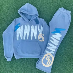 Custom 3d Puff Print Acid Wash Sweatsuits Two Pieces Oversized Cotton Joggers Set Flared Sweatpants And Hoodie Set For Men,Shuliqi Apparel - Men's Clothing Wholesale Manufacturer,Custom 3d Puff Print Acid Wash Sweatsuits Two Pieces Oversized Cotton Joggers Set Flared Sweatpants And Hoodie Set For Men | Wholesale Men's Apparel | OEM | Shuliqi