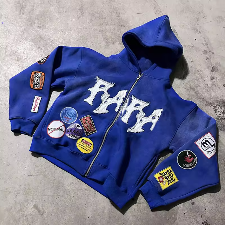 Custom Embroidered Patches Logo Streetwear Vintage Black Heavyweight Cotton Full Zip Up Men's Hoodies,Shuliqi Apparel - Men's Clothing Wholesale Manufacturer,Custom Embroidered Patches Logo Streetwear Vintage Black Heavyweight Cotton Full Zip Up Men's Hoodies | Wholesale Men's Apparel | OEM | Shuliqi