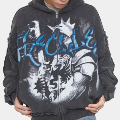 Wholesale Custom Logo French Terry Heavy Weight Hoodie Digital Print Acid Wash Raw Edges Hoodie Zip Up Vintage Hoodie For Men,Shuliqi Apparel - Men's Clothing Wholesale Manufacturer,Wholesale Custom Logo French Terry Heavy Weight Hoodie Digital Print Acid Wash Raw Edges Hoodie Zip Up Vintage Hoodie For Men | Wholesale Men's Apparel | OEM | Shuliqi