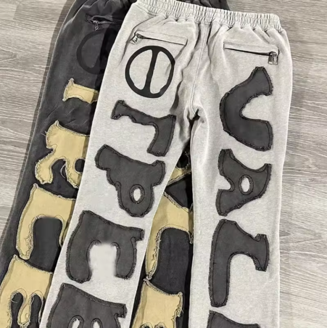 Custom Mens Vintage Washed Baggy Embroidered Patch Flared Trousers 360gsm 100% Cotton Sweatpants Acid Wash Flare Pants,Shuliqi Apparel - Men's Clothing Wholesale Manufacturer,Custom Mens Vintage Washed Baggy Embroidered Patch Flared Trousers 360gsm 100% Cotton Sweatpants Acid Wash Flare Pants | Wholesale Men's Apparel | OEM | Shuliqi