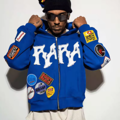 Custom Embroidered Patches Logo Streetwear Vintage Black Heavyweight Cotton Full Zip Up Men's Hoodies,Shuliqi Apparel - Men's Clothing Wholesale Manufacturer,Custom Embroidered Patches Logo Streetwear Vintage Black Heavyweight Cotton Full Zip Up Men's Hoodies | Wholesale Men's Apparel | OEM | Shuliqi