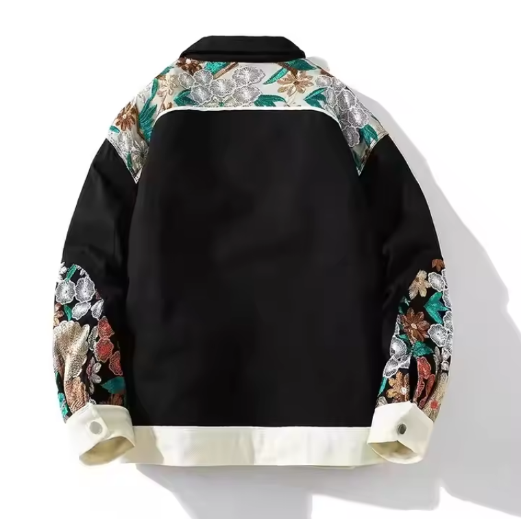Hot Selling Embroidery Flower Pockets Custom Logo Casual Stylish Jacket For Men,Shuliqi Apparel - Men's Clothing Wholesale Manufacturer,Hot Selling Embroidery Flower Pockets Custom Logo Casual Stylish Jacket For Men | Wholesale Men's Apparel | OEM | Shuliqi