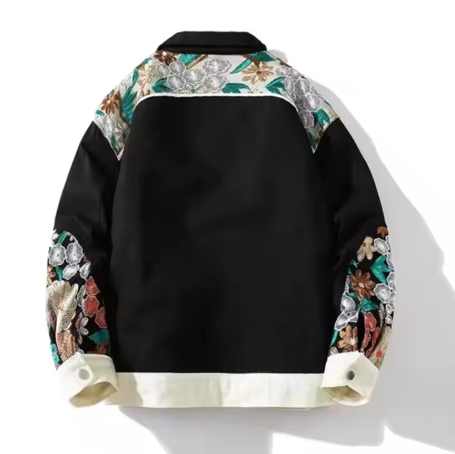 Hot Selling Embroidery Flower Pockets Custom Logo Casual Stylish Jacket For Men,Shuliqi Apparel - Men's Clothing Wholesale Manufacturer,Hot Selling Embroidery Flower Pockets Custom Logo Casual Stylish Jacket For Men | Wholesale Men's Apparel | OEM | Shuliqi