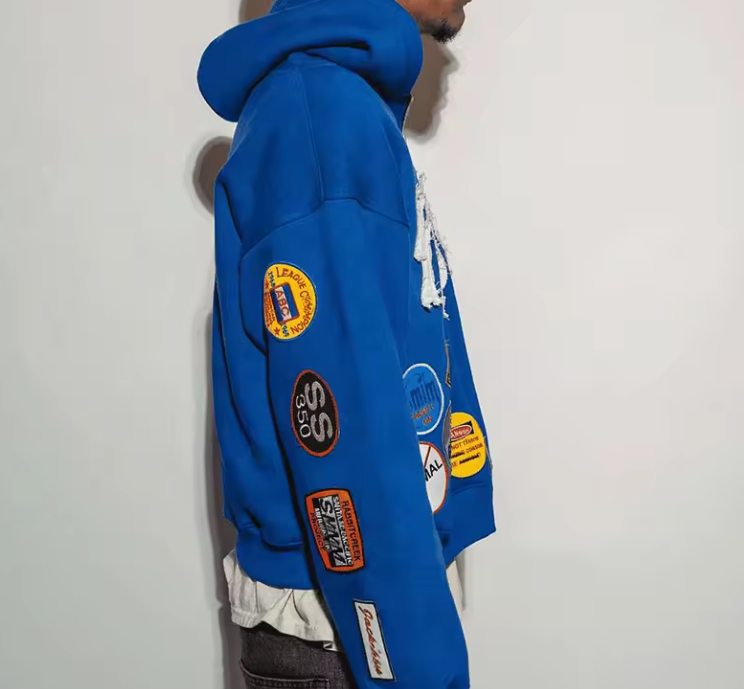 Custom Embroidered Patches Logo Streetwear Vintage Black Heavyweight Cotton Full Zip Up Men's Hoodies,Shuliqi Apparel - Men's Clothing Wholesale Manufacturer,Custom Embroidered Patches Logo Streetwear Vintage Black Heavyweight Cotton Full Zip Up Men's Hoodies | Wholesale Men's Apparel | OEM | Shuliqi
