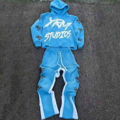 Custom Sweatsuits 100% Cotton Cropped Hoodie Men Joggers Suit Puff Printing Flared Sweatpants Sweatsuits Unisex Sets,Shuliqi Apparel - Men's Clothing Wholesale Manufacturer,Custom Sweatsuits 100% Cotton Cropped Hoodie Men Joggers Suit Puff Printing Flared Sweatpants Sweatsuits Unisex Sets | Wholesale Men's Apparel | OEM | Shuliqi