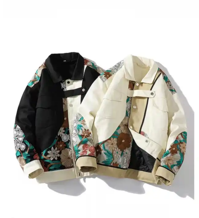 Hot Selling Embroidery Flower Pockets Custom Logo Casual Stylish Jacket For Men,Shuliqi Apparel - Men's Clothing Wholesale Manufacturer,Hot Selling Embroidery Flower Pockets Custom Logo Casual Stylish Jacket For Men | Wholesale Men's Apparel | OEM | Shuliqi