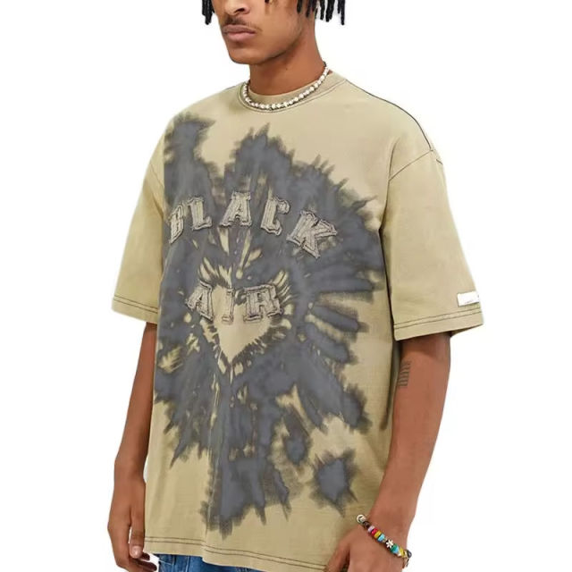 Short Sleeve High Quality Vintage Acid Wash Custom Screen Printed Embroidery Patch T Shirt For Men,Shuliqi Apparel - Men's Clothing Wholesale Manufacturer,Short Sleeve High Quality Vintage Acid Wash Custom Screen Printed Embroidery Patch T Shirt For Men | Wholesale Men's Apparel | OEM | Shuliqi