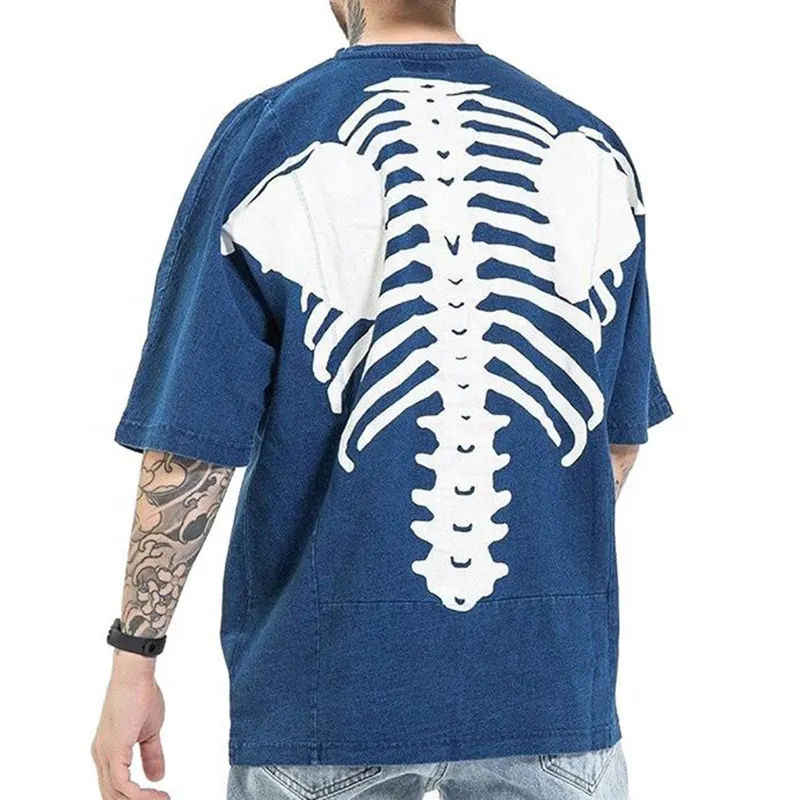 Manufacturers custom mens printed t shirt back print skeleton tshirt men's silk screen printing t-shirts,Shuliqi Apparel - Men's Clothing Wholesale Manufacturer,Manufacturers custom mens printed t shirt back print skeleton tshirt men's silk screen printing t-shirts | Wholesale Men's Apparel | OEM | Shuliqi