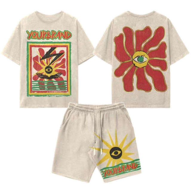 Summer Short Sleeve T-shirt Short Set Custom Screen Print Acid Wash Heavyweight 100% Cotton T Shirt And Sweat Shorts Set For Men,Shuliqi Apparel - Men's Clothing Wholesale Manufacturer,Summer Short Sleeve T-shirt Short Set Custom Screen Print Acid Wash Heavyweight 100% Cotton T Shirt And Sweat Shorts Set For Men | Wholesale Men's Apparel | OEM | Shuliqi