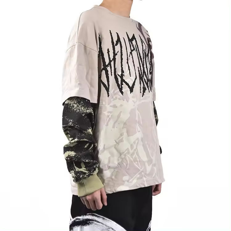 Custom Logo Digital Printing Graphic 100% Cotton Camo Double Layer Long Sleeves Men's T-Shirt,Shuliqi Apparel - Men's Clothing Wholesale Manufacturer,Custom Logo Digital Printing Graphic 100% Cotton Camo Double Layer Long Sleeves Men's T-Shirt | Wholesale Men's Apparel | OEM | Shuliqi