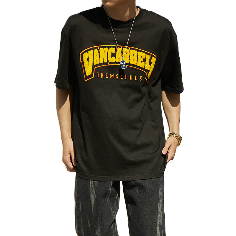 High quality round neck cotton t shirt Custom letter Flock Print logo tshirt Chenille Patch Embroidery Oversized men's t-shirts,Shuliqi Apparel - Men's Clothing Wholesale Manufacturer,High quality round neck cotton t shirt Custom letter Flock Print logo tshirt Chenille Patch Embroidery Oversized men's t-shirts | Wholesale Men's Apparel | OEM | Shuliqi