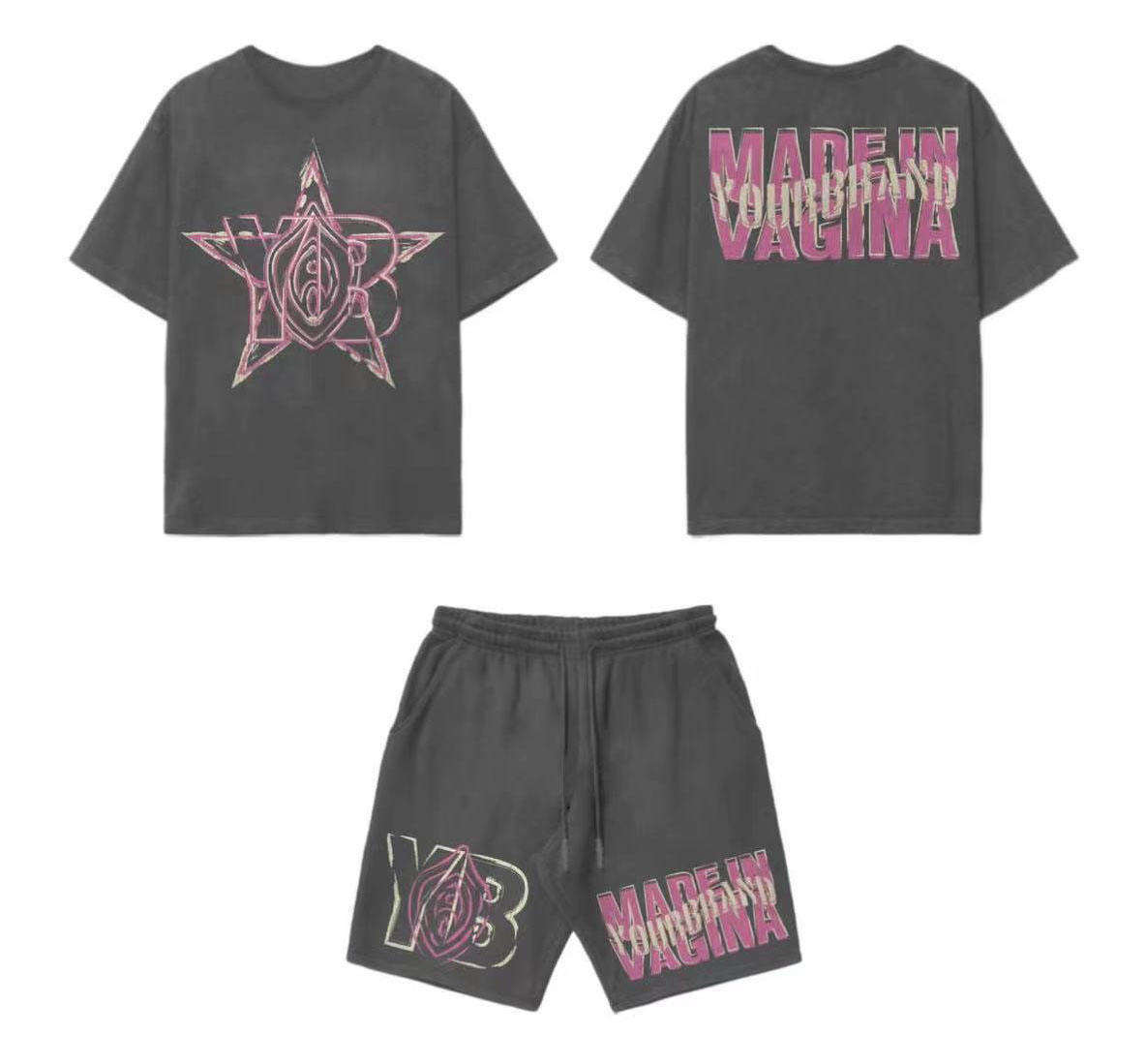 Summer Short Sleeve T-shirt Short Set Custom Screen Print Acid Wash Heavyweight 100% Cotton T Shirt And Sweat Shorts Set For Men,Shuliqi Apparel - Men's Clothing Wholesale Manufacturer,Summer Short Sleeve T-shirt Short Set Custom Screen Print Acid Wash Heavyweight 100% Cotton T Shirt And Sweat Shorts Set For Men | Wholesale Men's Apparel | OEM | Shuliqi