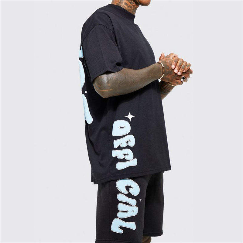 Two piece graphic t shirts tshirt short set summer men clothing custom 2 piece puff printing t shirt and shorts set for men,Shuliqi Apparel - Men's Clothing Wholesale Manufacturer,Two piece graphic t shirts tshirt short set summer men clothing custom 2 piece puff printing t shirt and shorts set for men | Wholesale Men's Apparel | OEM | Shuliqi