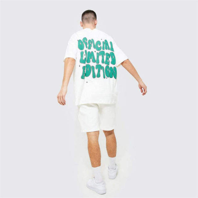 Two piece graphic t shirts tshirt short set summer men clothing custom 2 piece puff printing t shirt and shorts set for men,Shuliqi Apparel - Men's Clothing Wholesale Manufacturer,Two piece graphic t shirts tshirt short set summer men clothing custom 2 piece puff printing t shirt and shorts set for men | Wholesale Men's Apparel | OEM | Shuliqi
