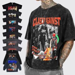 High quality custom t shirt distressed printed t-shirt streetwear digital printing heavyweight acid washed tshirt,Shuliqi Apparel - Men's Clothing Wholesale Manufacturer,High quality custom t shirt distressed printed t-shirt streetwear digital printing heavyweight acid washed tshirt | Wholesale Men's Apparel | OEM | Shuliqi
