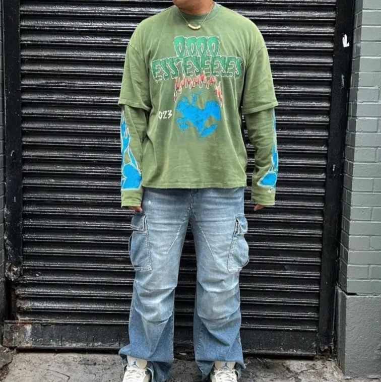 Custom manuacfaturer long sleeve distressed 100% cotton men tee double layer digital print vintage acid wash t shirts,Shuliqi Apparel - Men's Clothing Wholesale Manufacturer,Custom manuacfaturer long sleeve distressed 100% cotton men tee double layer digital print vintage acid wash t shirts | Wholesale Men's Apparel | OEM | Shuliqi