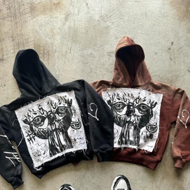 Oem Custom Heavyweight French Terry Cotton Hoodie Streetwear Distressed Embroidered Patch Hoodie Vintage Acid Wash Hoodie Mens,Shuliqi Apparel - Men's Clothing Wholesale Manufacturer,Oem Custom Heavyweight French Terry Cotton Hoodie Streetwear Distressed Embroidered Patch Hoodie Vintage Acid Wash Hoodie Mens | Wholesale Men's Apparel | OEM | Shuliqi