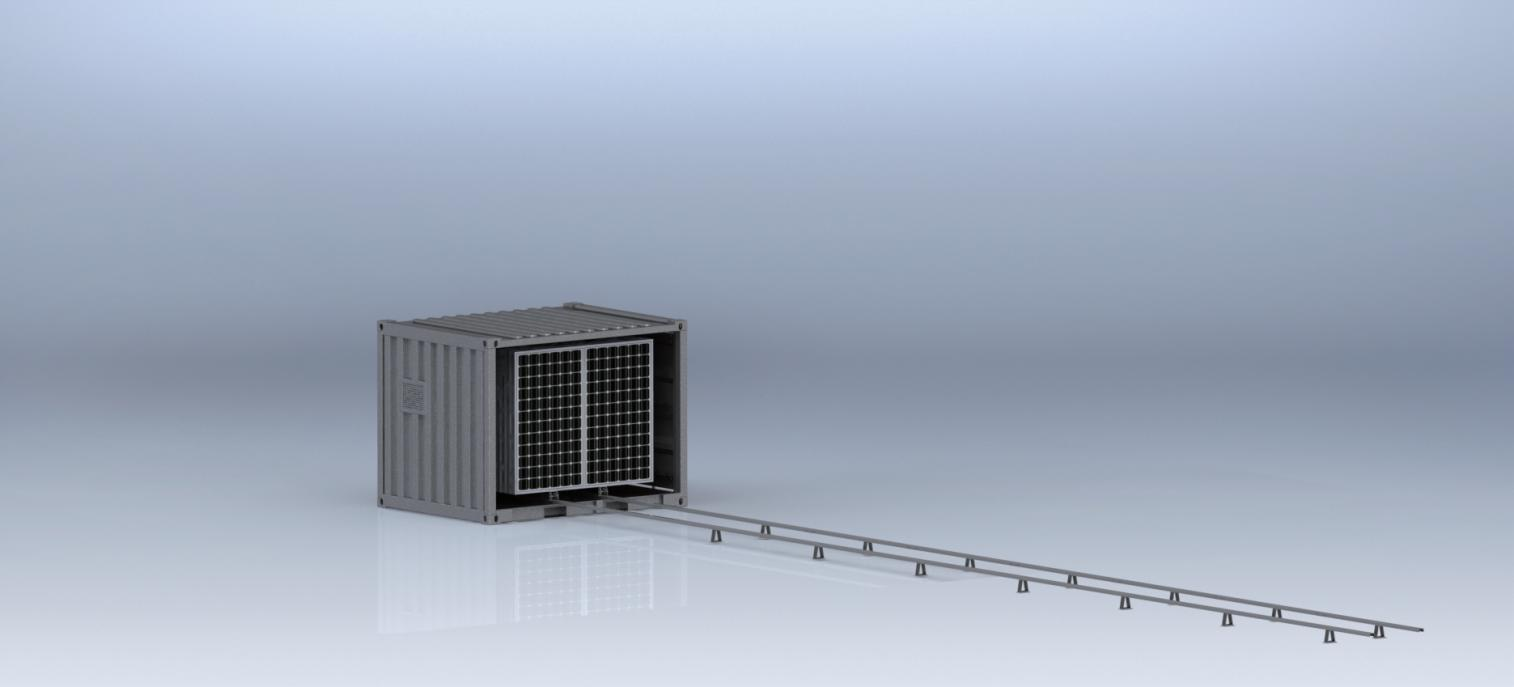 ApolloFlow- Mobile Solar Power Station by 8ft or 10ft Container - SC10GP-M-40K /  SC08GP-M-20K, with battery (optional)