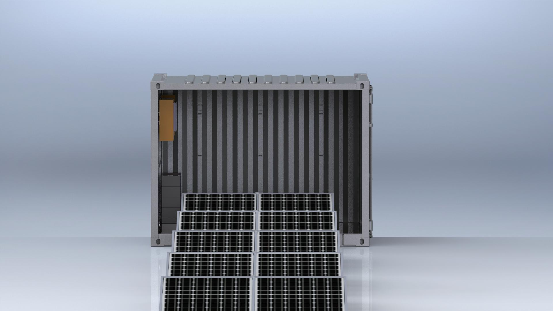 ApolloFlow- Mobile Solar Power Station by 8ft or 10ft Container - SC10GP-M-40K /  SC08GP-M-20K, with battery (optional)