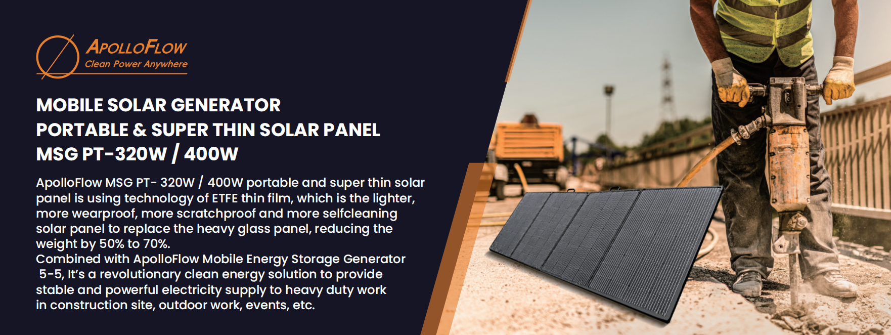 ApolloFlow Portable Solar Power Station , MSG PT-320W / 400W