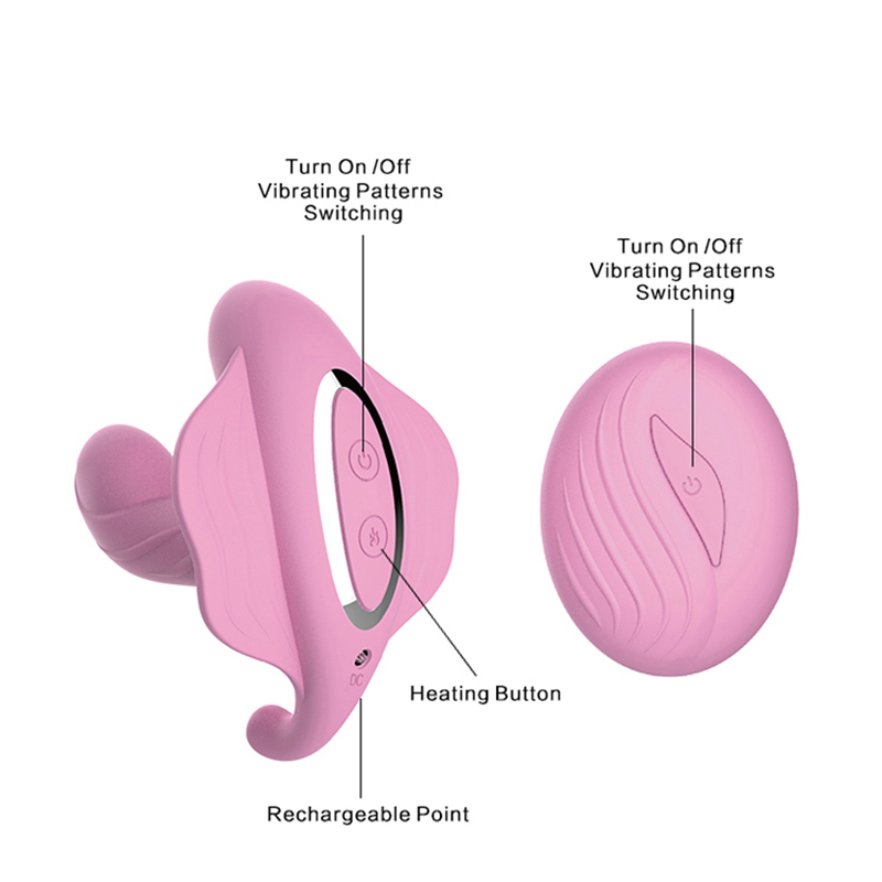 Silicone Waterproof Usb Rechargeable Heat G Spot Butterfly Wearable Wireless Remote Control Vibrator Sex Toy For Women Adult
