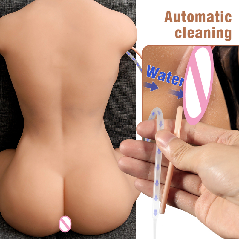 XISE rechargeable tight realistic pussy big half body vibrating 3D usb vagina anus torso boobs ass toy for woman masturbation
