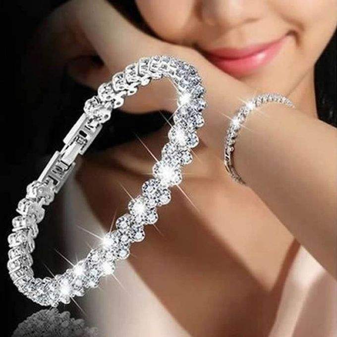 Ladies Crystal Diamond Bangle Bracelet