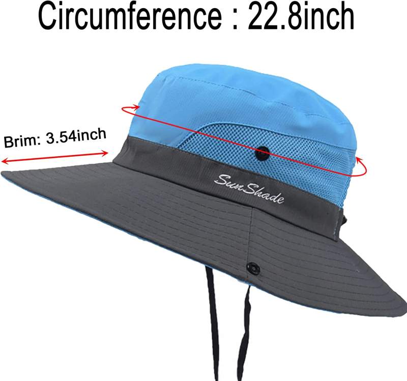 PCS Sun Hat for Women Men 3” Wide Brim UPF 50+ Fishing &amp; Bucket Beach Hats