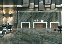 Verde Fusion - Green Sintered Stone Slab 1200 x 2780mm for Dining Table