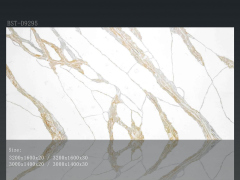 Calacatta Nile Gold Quartz Stone Large Slab 3500x2000mm