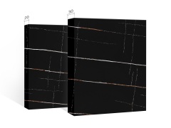 Black Gold Artificial Quartz Stone Jumbo Slab 139"x79"