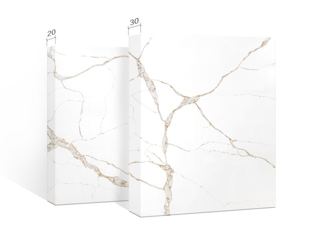 Calacatta Bellezza Gold Quartz Countertop Jumbo Slab 139"x79"