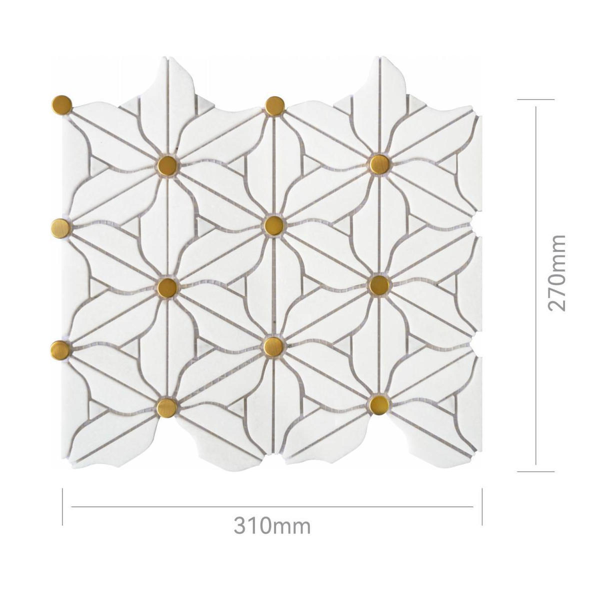 Quality Wall Decoration White Marble Stone Mosaic