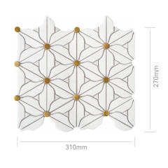 Quality Wall Decoration White Marble Stone Mosaic