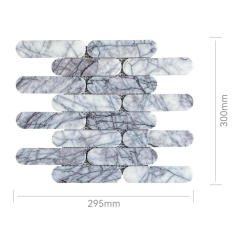 Strip Mixed Color Marble Stone Mosaic Tile