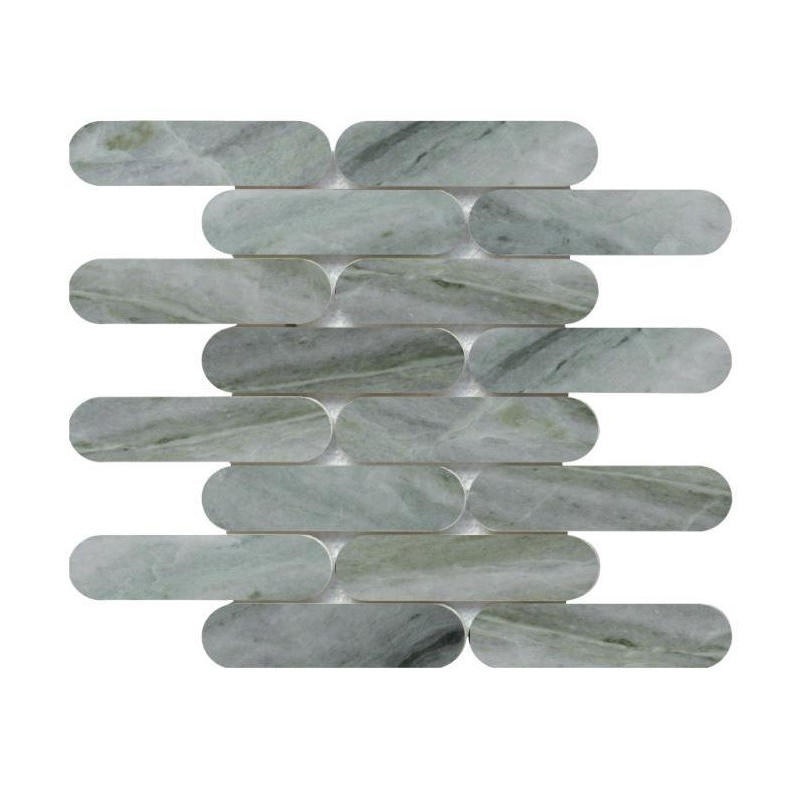 Strip Mixed Color Marble Stone Mosaic Tile