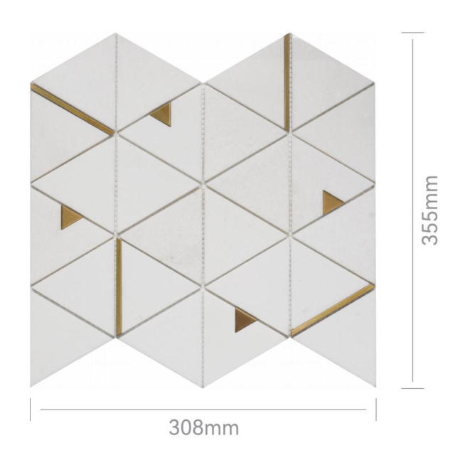 Marble Brass Mosaic Tile