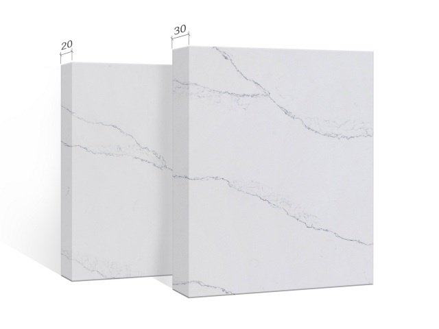 Venato Snow White Super Thin Vein Calacatta Quartz Stone