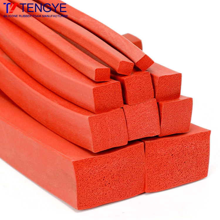 Square silicone foam strip
