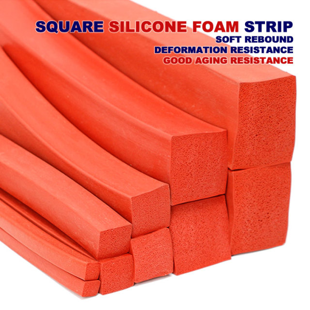 Square silicone foam strip