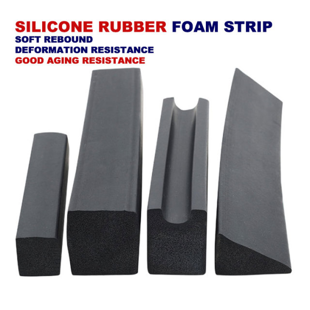 Silicone rubber foam strip