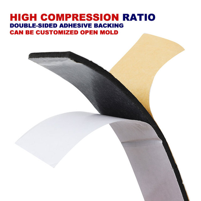 Back-adhesive foam sealing strip