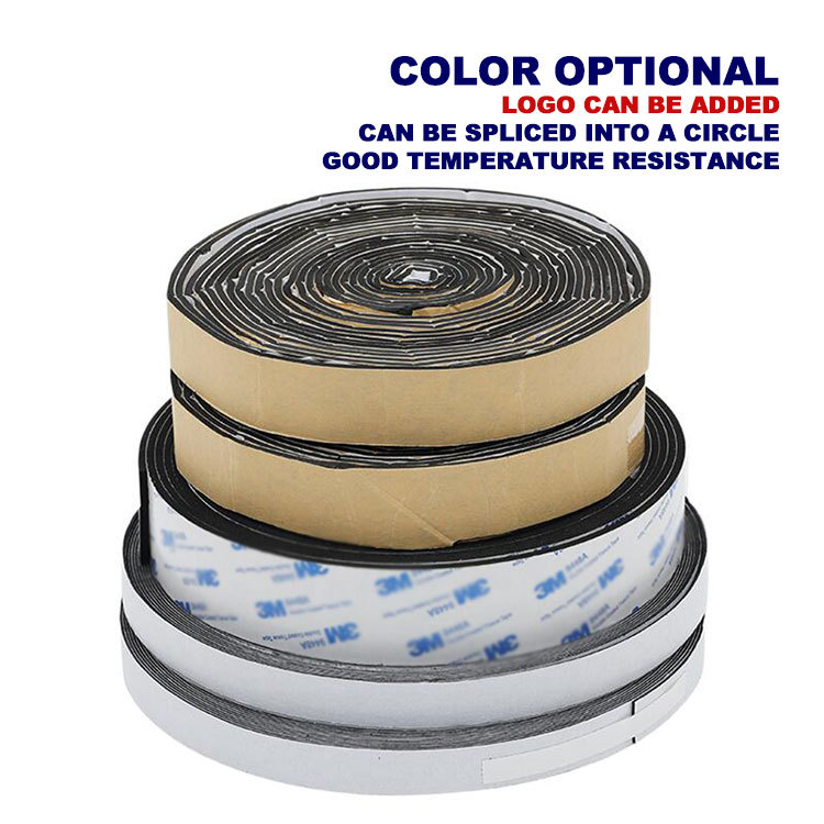 Back-adhesive foam sealing strip
