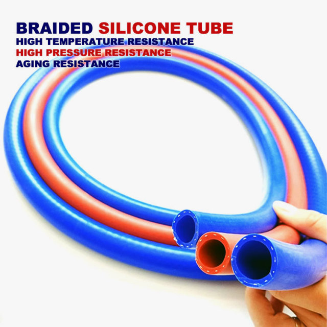 Braided silicone tube