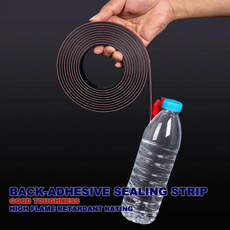 Back-adhesive sealing strip