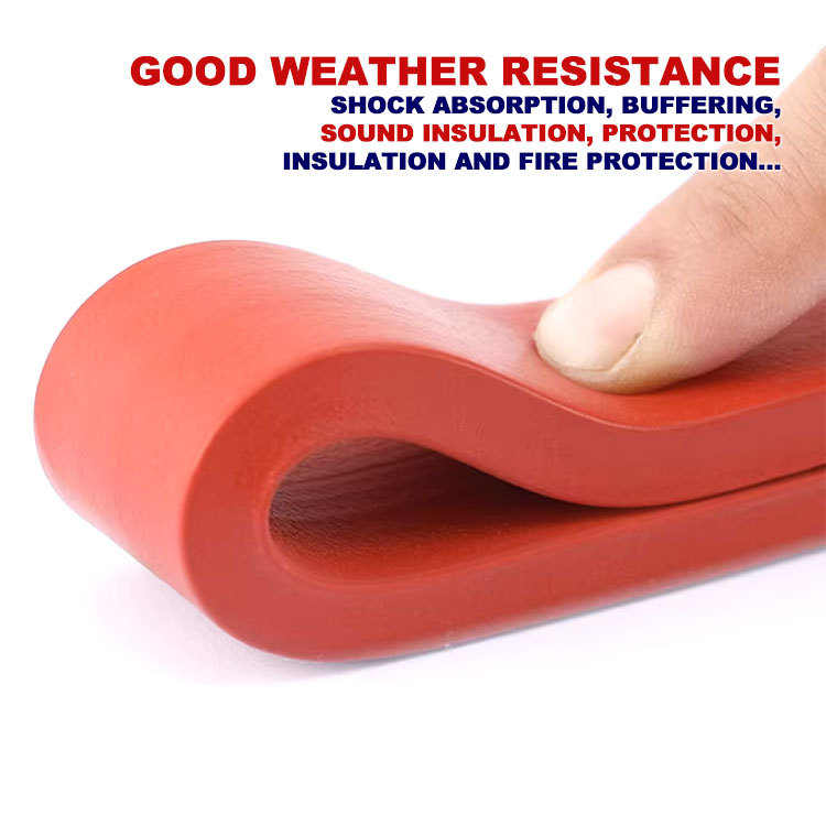 High-temperature silicone foam strip